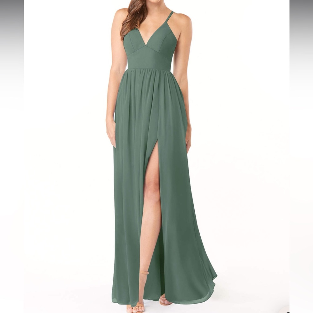 Azazie Aaida Dress in eucalyptus size A8